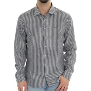 CAMICIA A RIGHE BLU